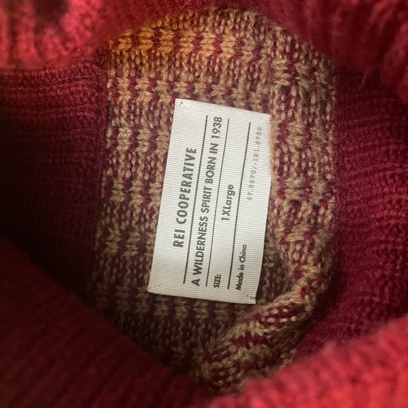 REI Co-Op Wallace Lake Wool Sweater - Women’s 1X in Deep Carmine - Picture 2 of 6